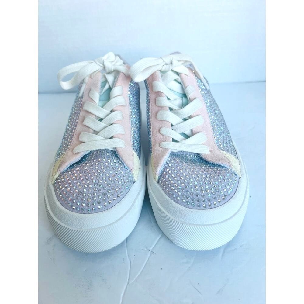 NWT Copper Key  Rosa Rhinestone Colorblock Platform Lace Up Low Top Sneakers 7 M - Picture 4 of 13